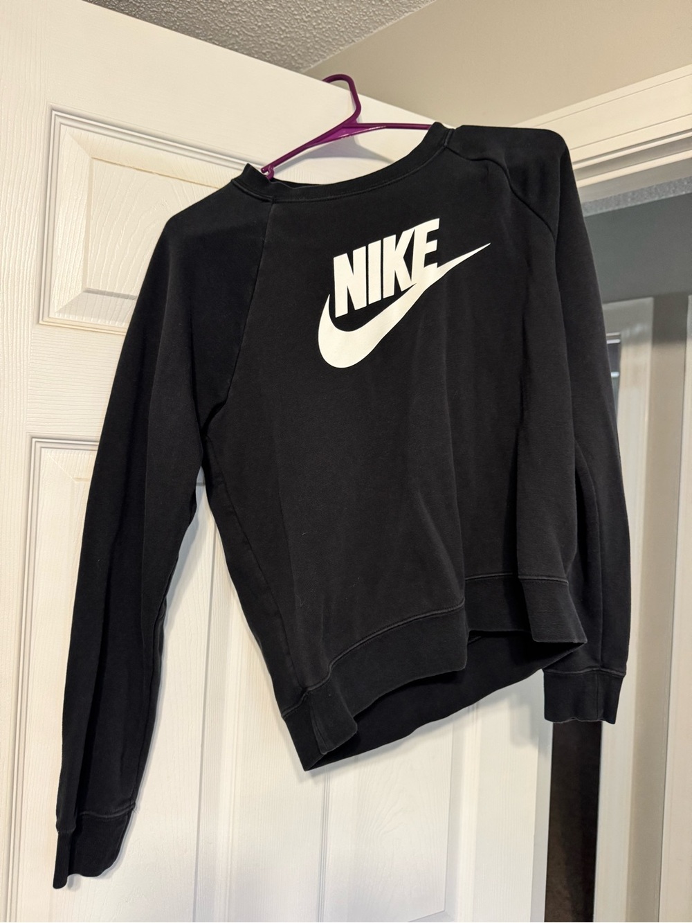 Nike Black Crewneck Sweatshirt with White Logo